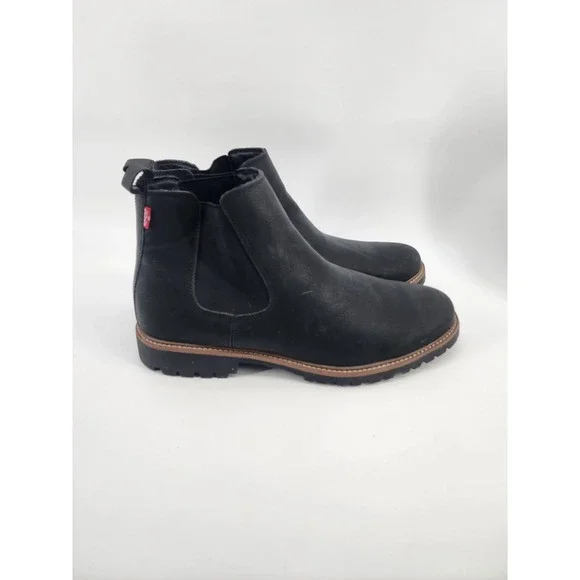 Levis Mens 51085101M Black Synthetic Leather Chelsea Ankle Boots Size 13 US - Picture 3 of 5
